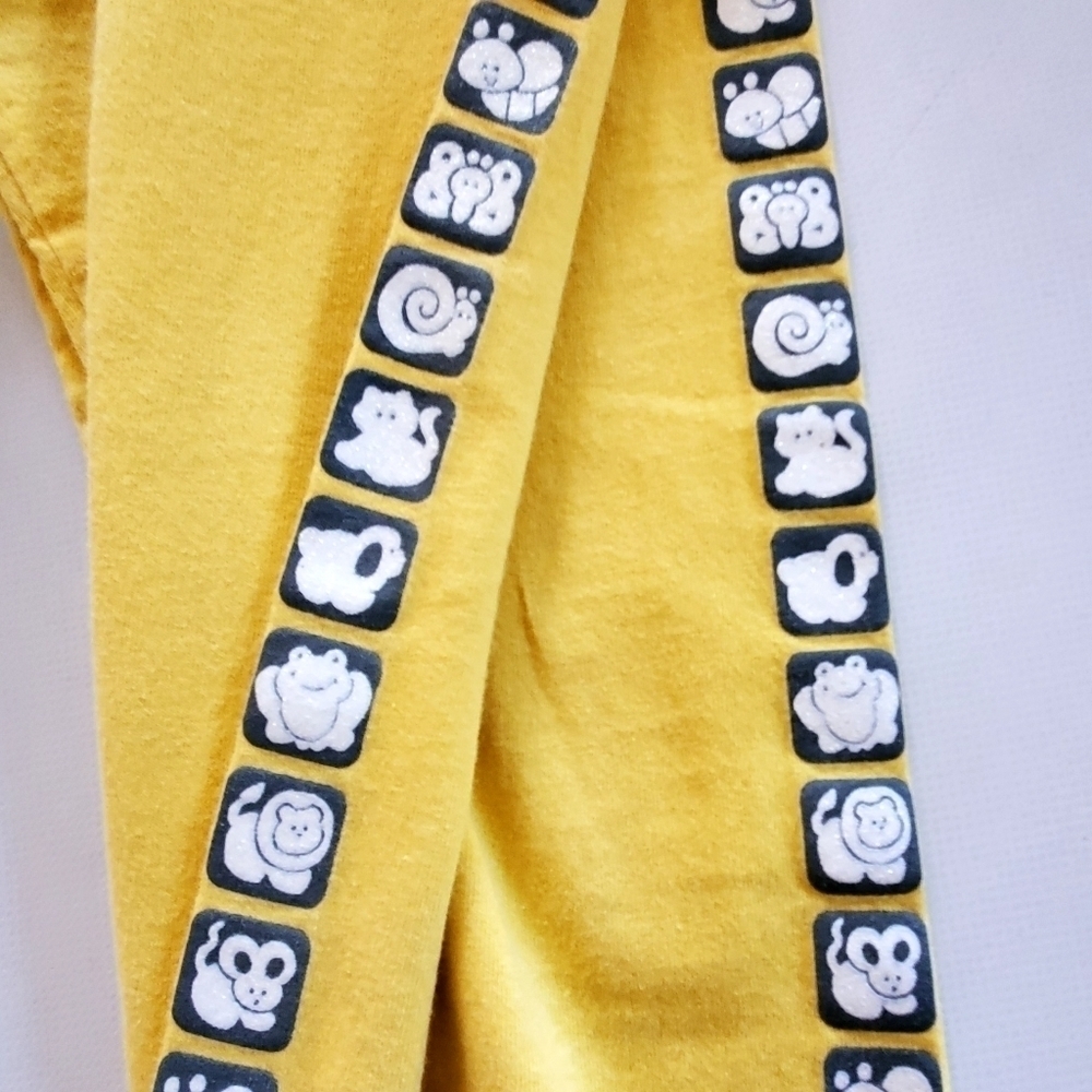 7006 * Split Girl Long Sleeve Tee Yellow Size XL Made in USA Vintage - Picture 6 of 9